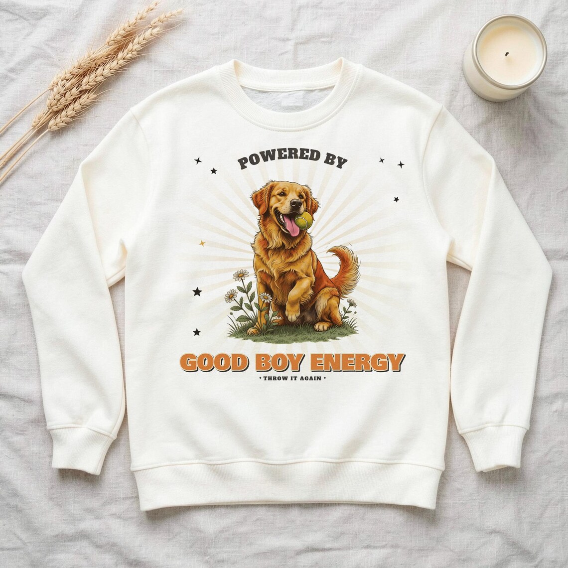 Golden Retriever Sweatshirt by WedgeAtelier