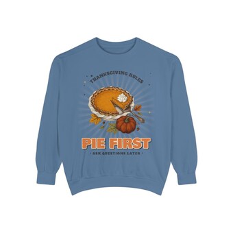 Pie First Thanksgiving Sweatshirt photo 4