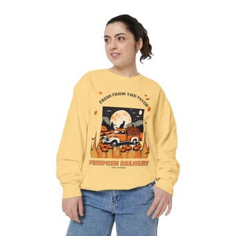 Pumpkin Delivery Truck Sweatshirt photo 5
