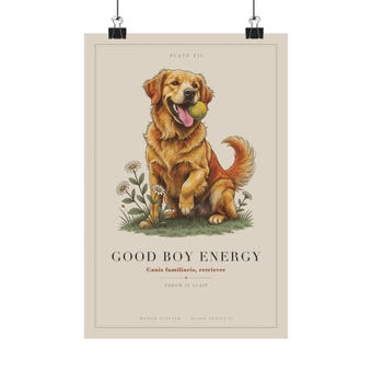 Good Boy Energy Golden Retriever Print photo 2