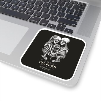 Till Death Skeleton Couple Sticker photo 5