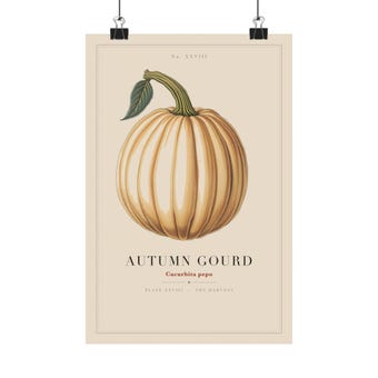 Vintage Autumn Gourd Print photo 2