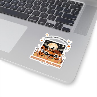 Pumpkin Delivery Truck Sticker photo 2