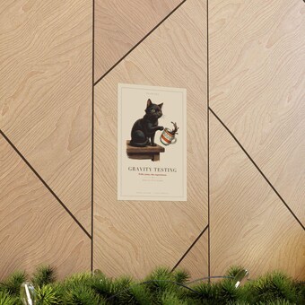Gravity Testing Cat Print photo 6