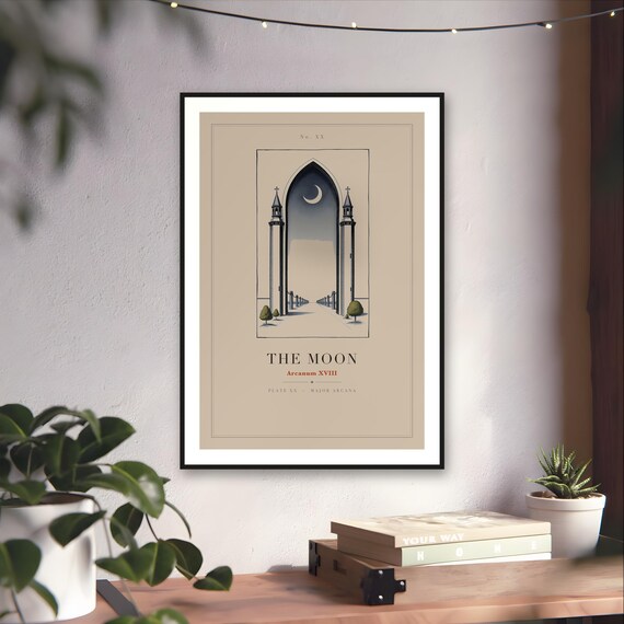 The Moon Tarot Print — art print by WedgeAtelier