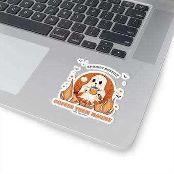 Ghost Coffee Lover Sticker photo 2