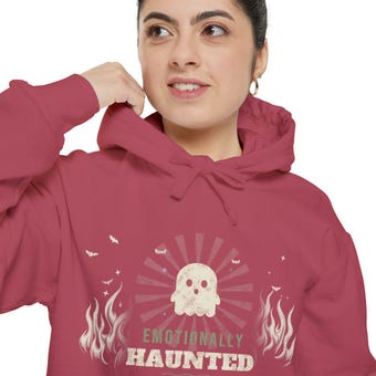 Emotionally Haunted Ghost Hoodie photo 6
