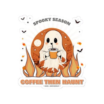 Ghost Coffee Lover Sticker photo 4