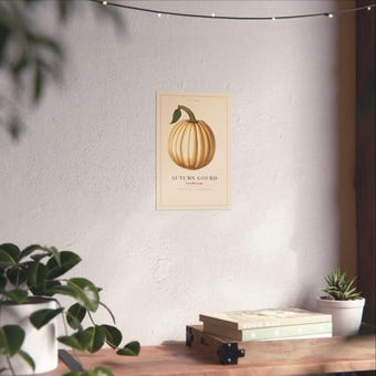 Vintage Autumn Gourd Print photo 6