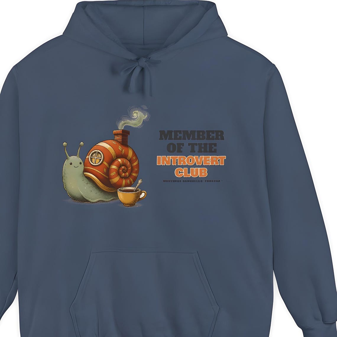 Introvert Club Snail Hoodie — Comfort Colors hoodie by WedgeAtelier