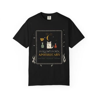 Hollowthorn Apothecary Cat Witch Tee photo 6