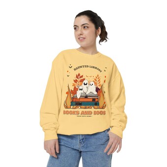 Books and Boos Halloween Sweatshirt photo 3