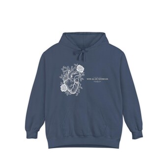 Anatomical Heart Comfort Colors Hoodie photo 4
