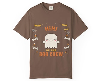 Mimi of the Boo Crew Shirt, Cute Ghost Halloween Tee, Matching Family Halloween T-Shirt, Mimi Gift, Comfort Colors