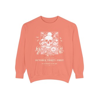Gothic Skull and Poppies Sweatshirt photo 6