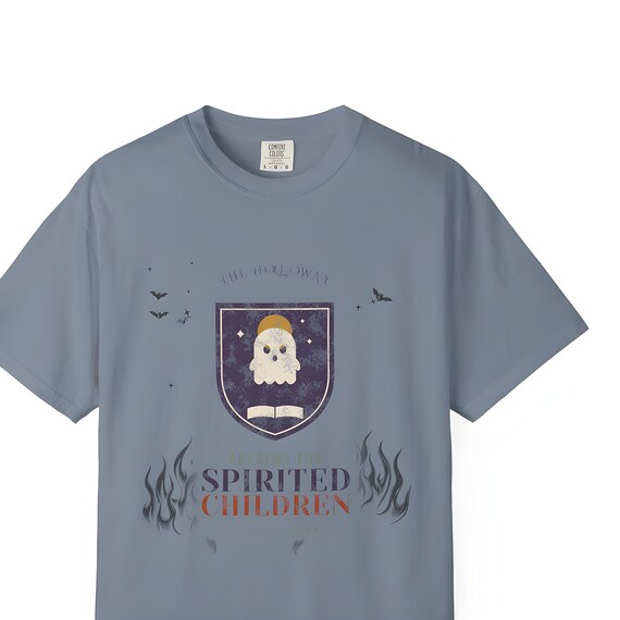 Holloway Academy Ghost Crest Teacher Shirt — Comfort Colors tee by WedgeAtelier