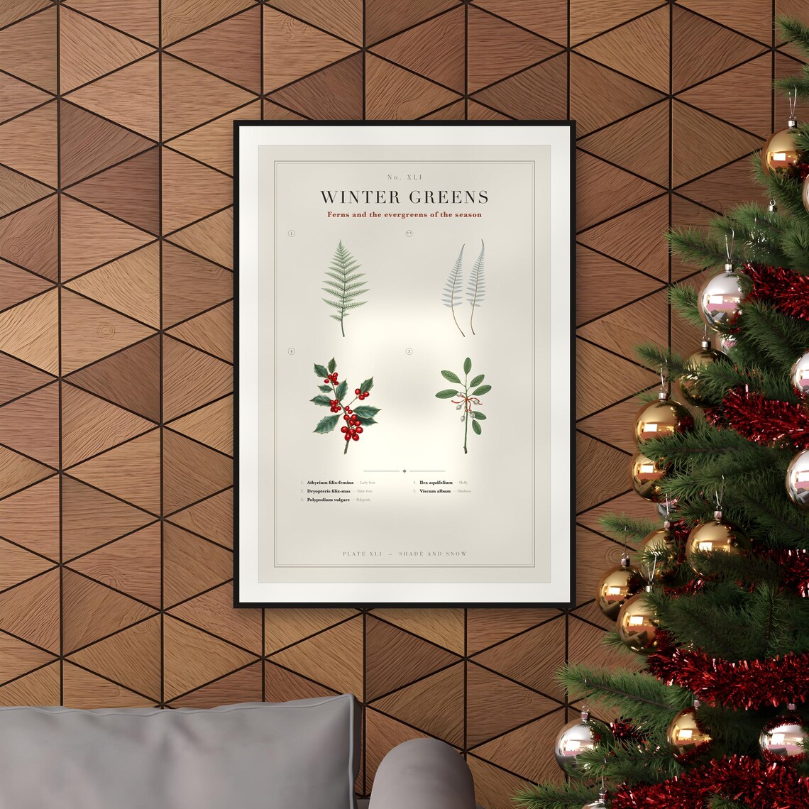 Winter Greens Chart Print — art print by WedgeAtelier