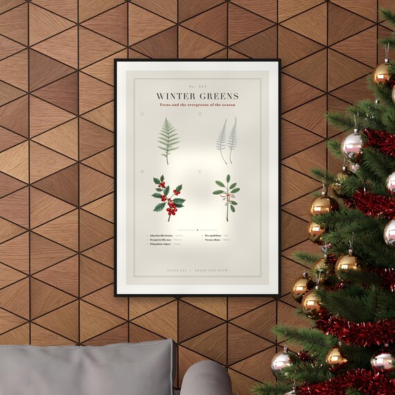 Winter Greens Chart Print — art print by WedgeAtelier