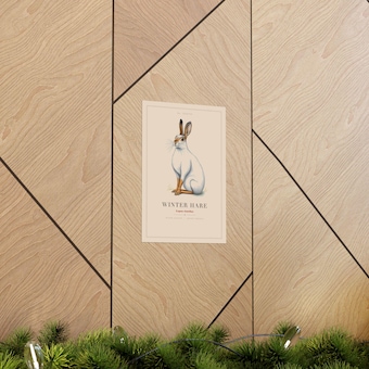Winter Hare Specimen Plate Print photo 5