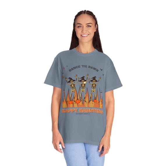 Dancing Skeletons Halloween Shirt by WedgeAtelier