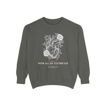 Anatomical Heart Comfort Colors Sweatshirt photo 2