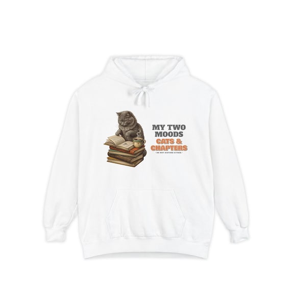 Bookish Cat Reading Hoodie by WedgeAtelier