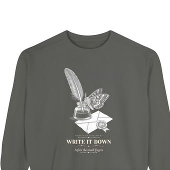 Dark Academia Quill and Moth Sweatshirt photo 2