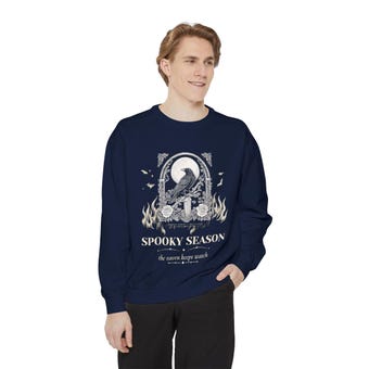 Gothic Raven Moon Sweatshirt photo 4