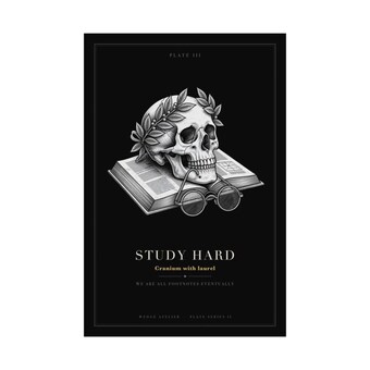 Dark Academia Skull Print photo 3