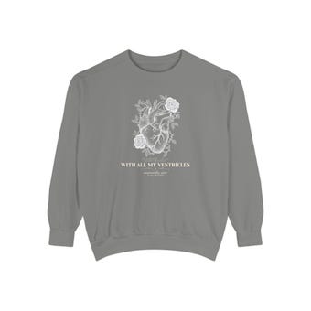 Anatomical Heart Comfort Colors Sweatshirt photo 6