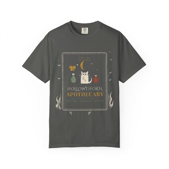 Hollowthorn Apothecary Cat Witch Tee photo 3