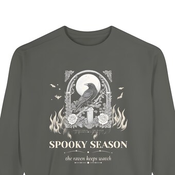 Gothic Raven Moon Sweatshirt photo 2