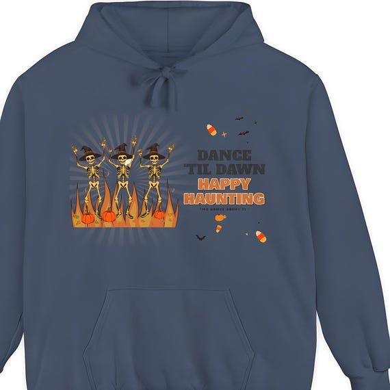Dancing Skeletons Hoodie — Comfort Colors hoodie by WedgeAtelier