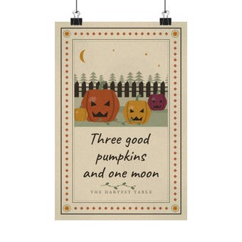 Folk Art Jack O Lantern Sampler Print photo 2
