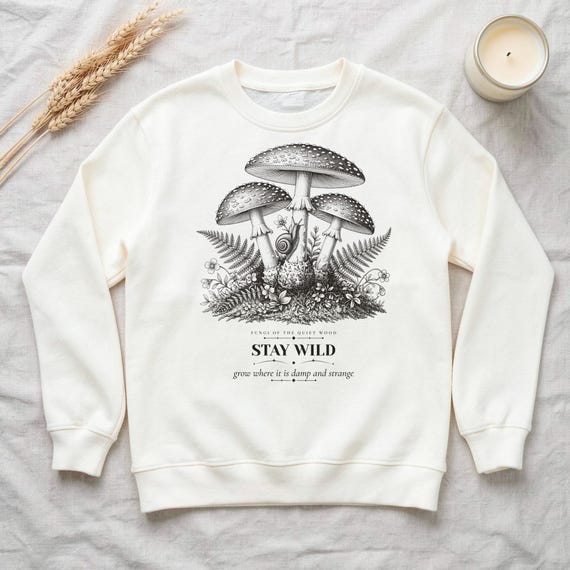 Cottagecore Mushroom Sweatshirt by WedgeAtelier