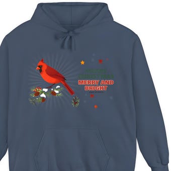 Retro Cardinal Christmas Hoodie photo 2