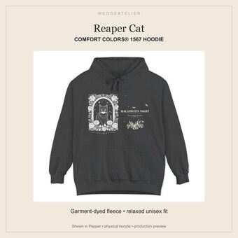 Gothic Cat Halloween Hoodie photo 2