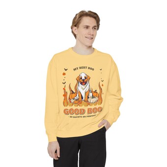 Funny Dog Ghost Costume Sweatshirt photo 5