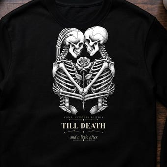 Gothic Skeleton Couple Sweatshirt photo 3