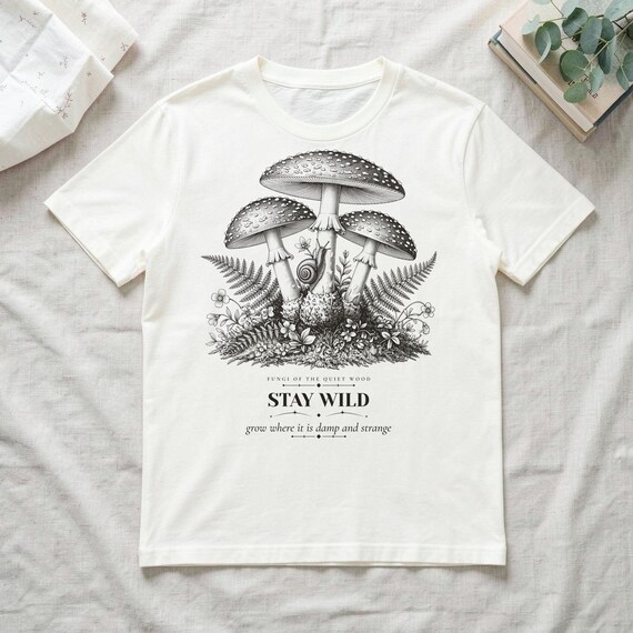 Cottagecore Mushroom Shirt by WedgeAtelier