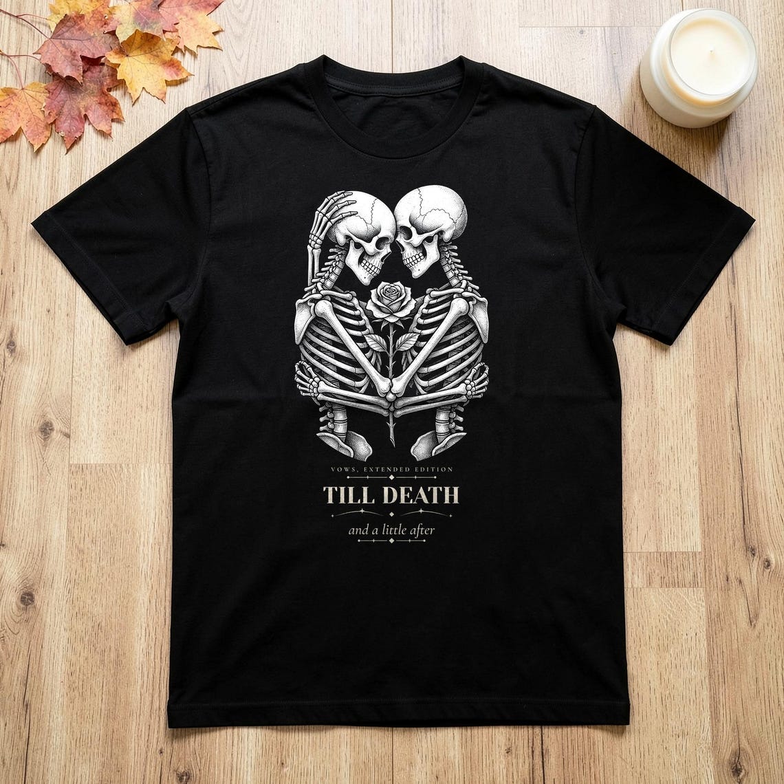 Gothic Skeleton Couple Valentine Tee by WedgeAtelier