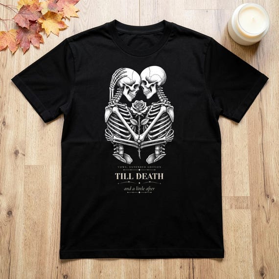 Gothic Skeleton Couple Valentine Tee by WedgeAtelier