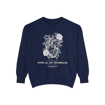 Anatomical Heart Comfort Colors Sweatshirt photo 3
