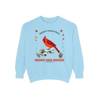 Cardinal on Snowy Pine Christmas Sweatshirt photo 6