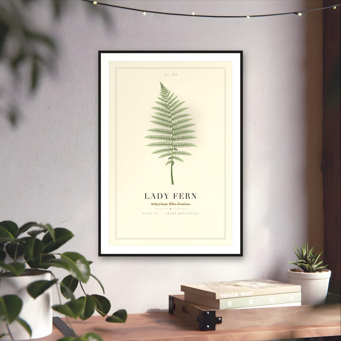 Sage Green Lady Fern Print — art print by WedgeAtelier