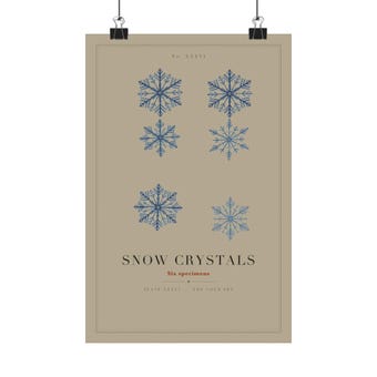 Snow Crystal Study Print photo 2