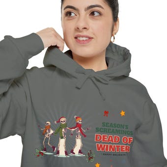 Ice Skating Skeletons Christmas Hoodie photo 5