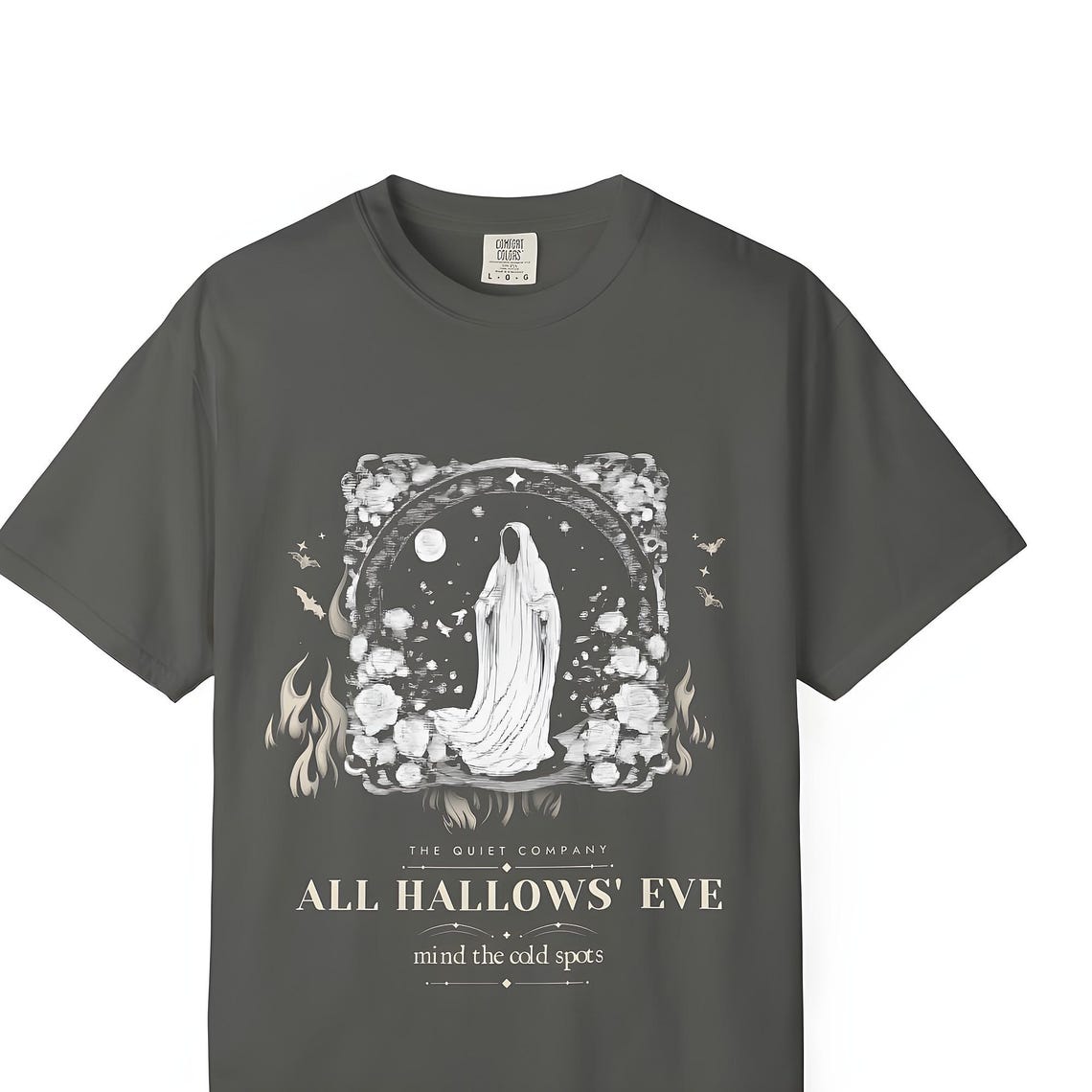 Gothic Ghost T-Shirt — Comfort Colors tee by WedgeAtelier