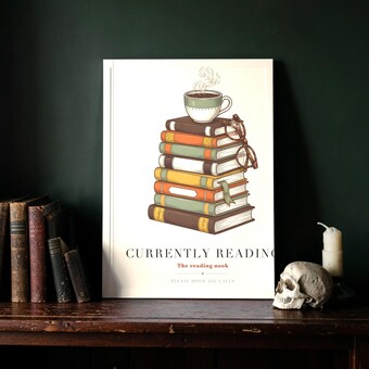Currently Reading Book Stack Art Print photo 3
