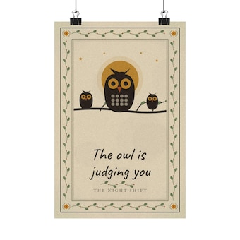 Night Shift Owl Print photo 2
